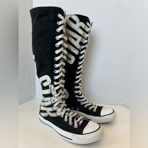Converse All Star Chuck Taylor XX Tall High Glitter Logo Sneakers Women's Size 8